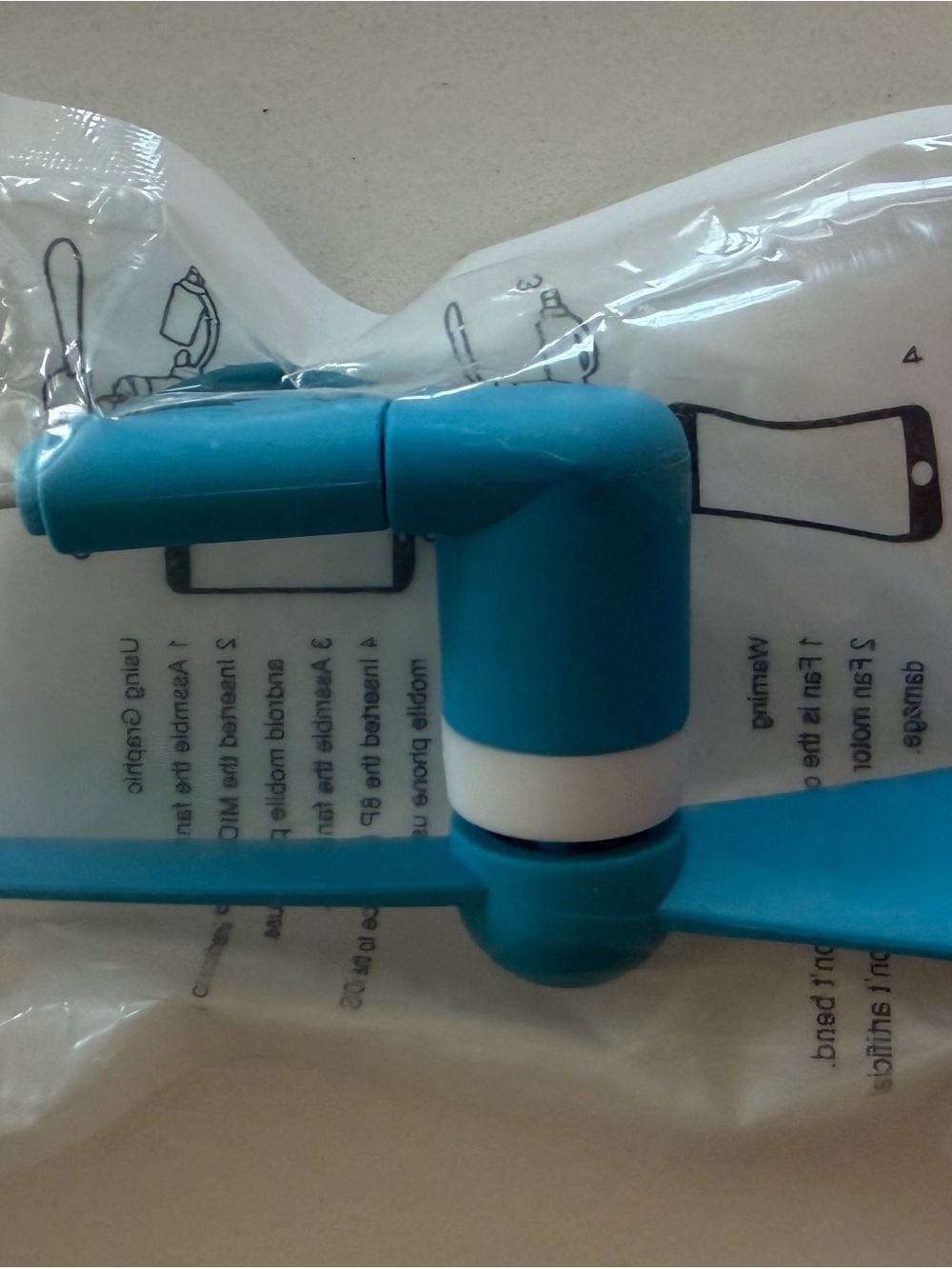 Portable Blue Phone USB Fan - Universal Mobile Accessory